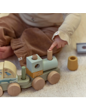 Train de Blocs en Bois Vert Little Dutch | Safari Friends