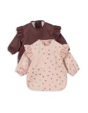 Lot 2 bavoirs à manches Cherry Glitter | Konges Sløjd