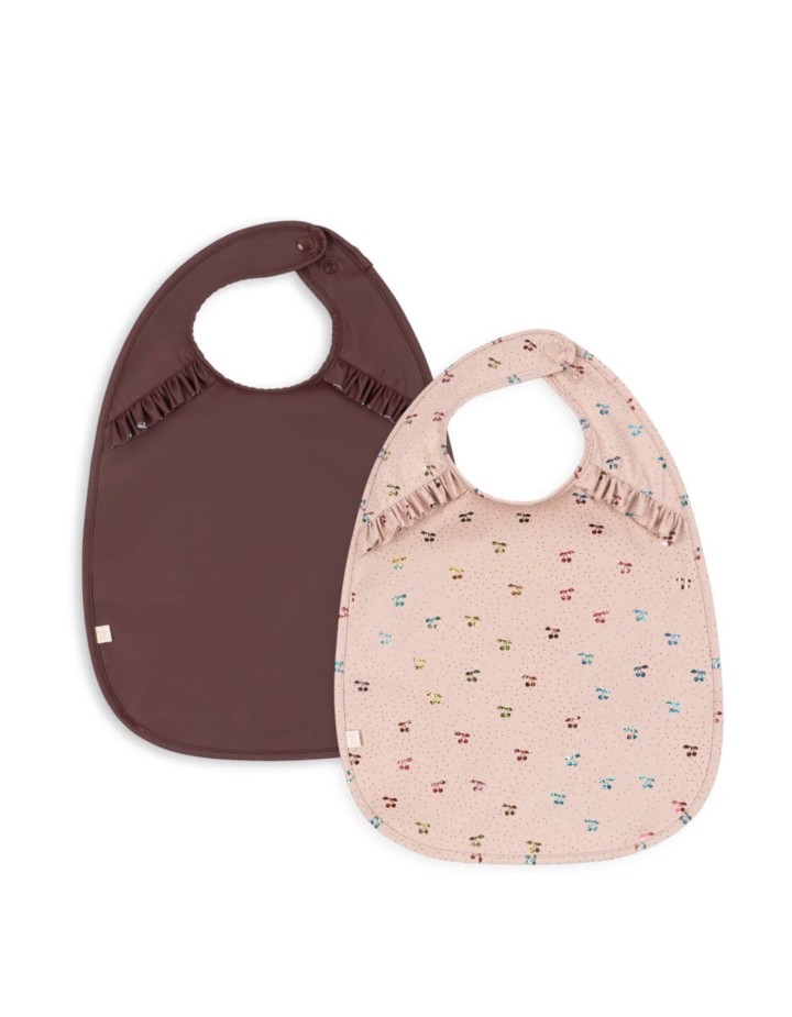 Lot 2 Bavoirs Cherry Glitter – Konges Sløjd