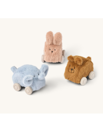 Lot 3 voitures en peluche ANSEL Liewood – Pale Tuscany