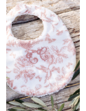 Bavoir Toile de Jouy Rose Tartine et Chocolat | T1
