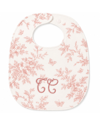 Bavoir Toile de Jouy Rose Tartine et Chocolat | T1