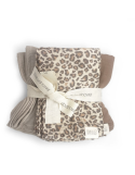 Set 3 Mini-Langes Wild Print Babyshower | Coton Bio
