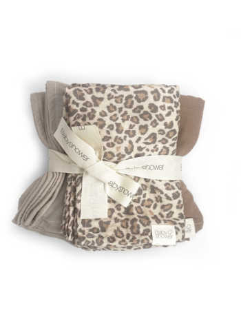 Set 3 Mini-Langes Wild Print Babyshower | Coton Bio
