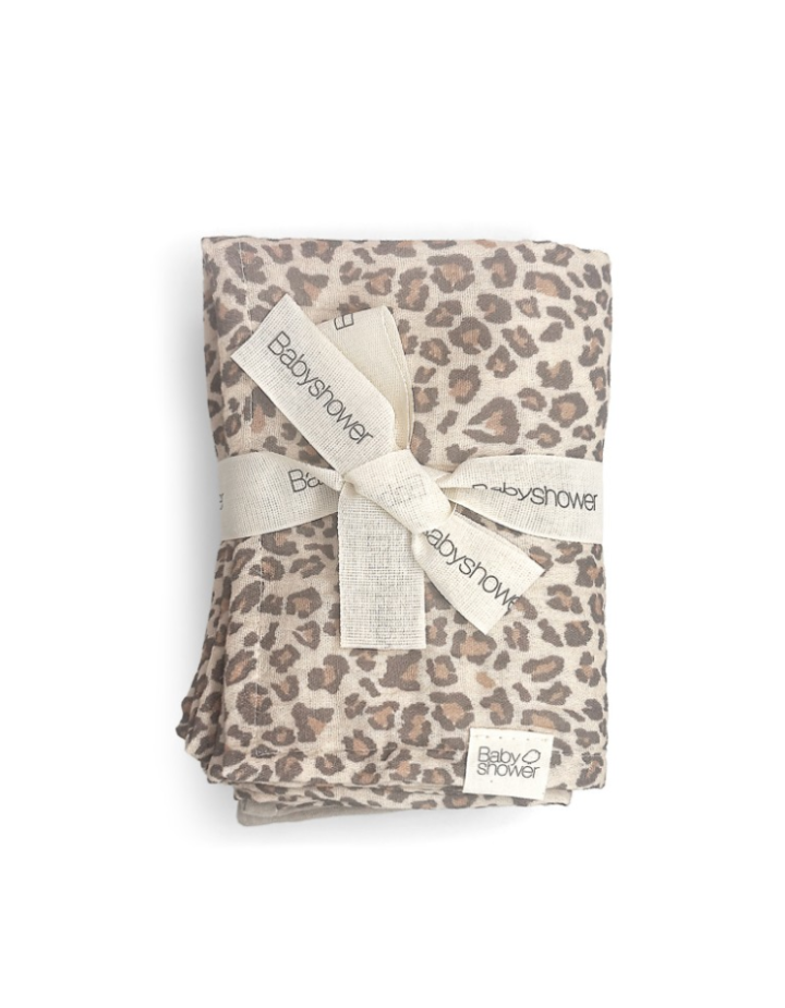 Set 3 Mini-Langes Wild Print Babyshower | Coton Bio