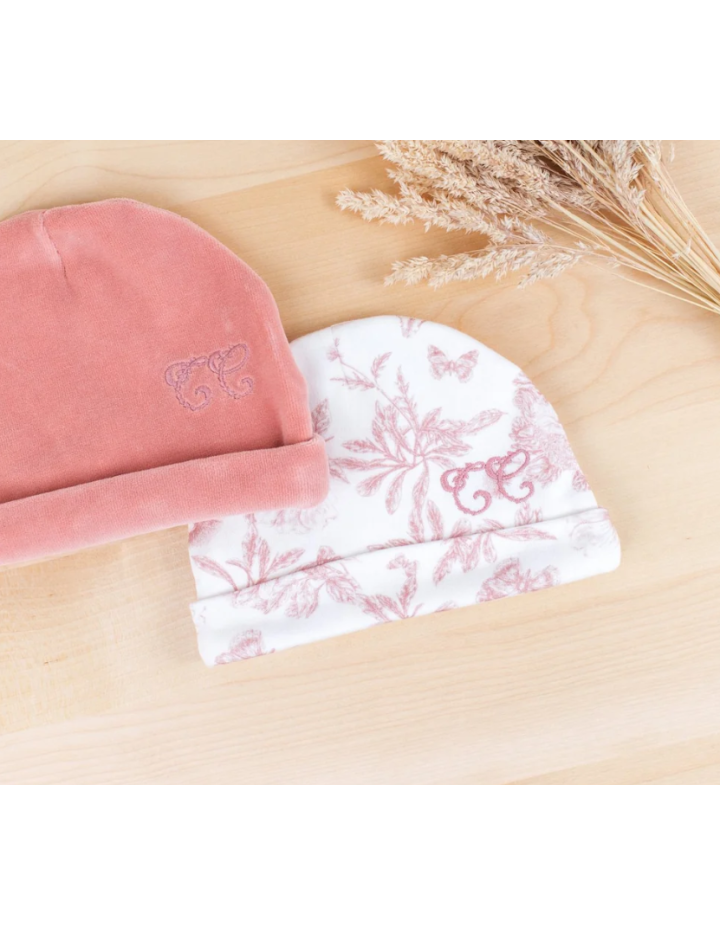 Bonnet Toile de Jouy Rose Tartine et Chocolat | Bébé