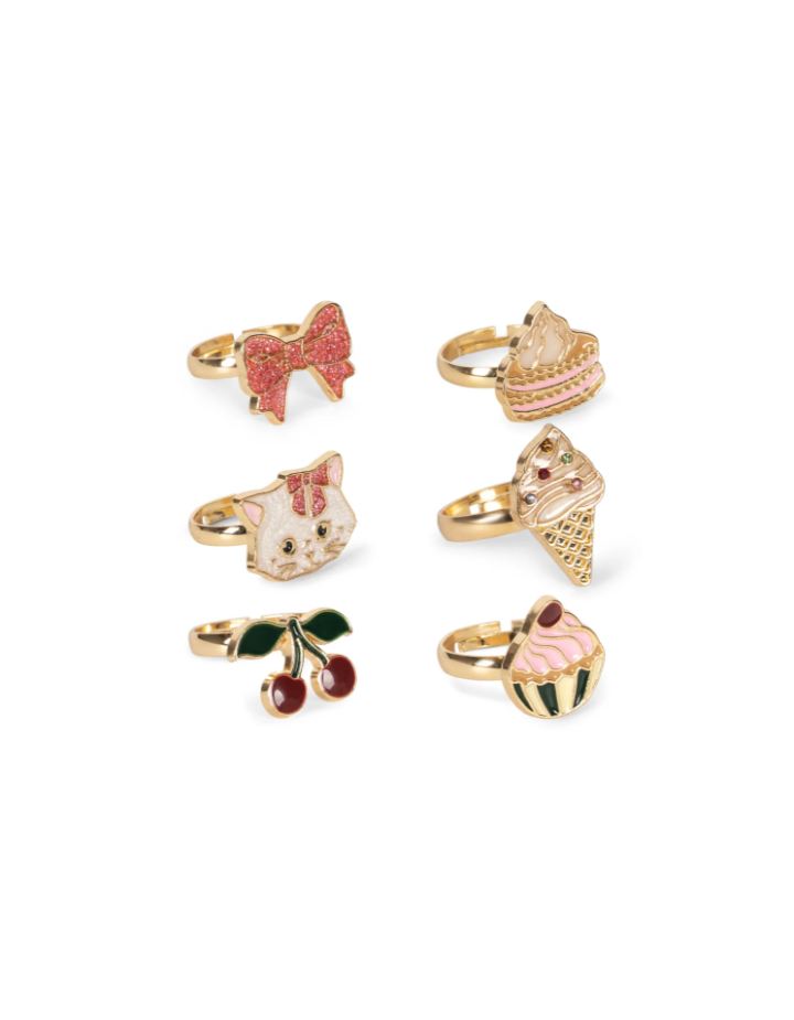Set de 6 bagues Kitty Sweets Konges Sløjd | Le Lutin Vert