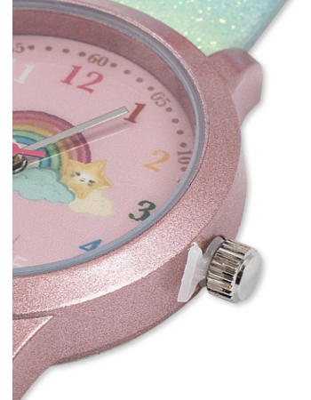 Montre enfant Rainbow Glitter Konges Sløjd | Le Lutin Vert