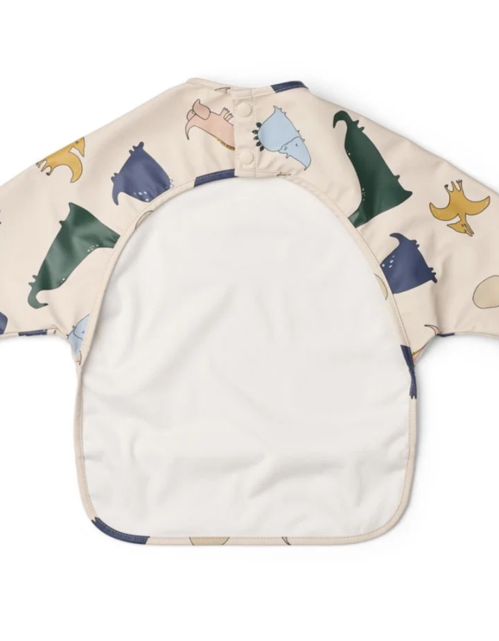 Bavoir à manches MERLE Liewood – Dino Roar / Sandy | Bébé