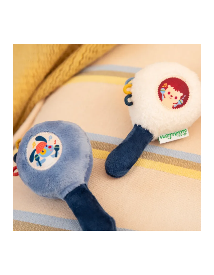 Hochets Maracas Jules le chien Lilliputiens | Le Lutin Vert