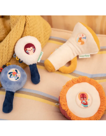 Hochets Maracas Jules le chien Lilliputiens | Le Lutin Vert