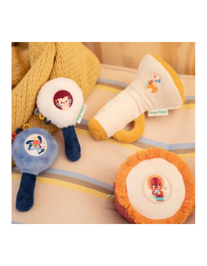 Hochets Maracas Jules le chien Lilliputiens | Le Lutin Vert