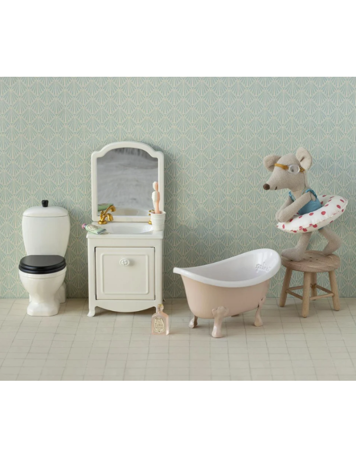 Coiffeuse avec évier Maileg pour souris – Off White