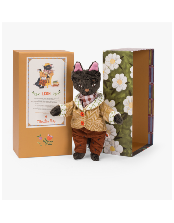 Peluche articulée Léon le Chat Moulin Roty – Minouchkas
