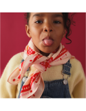 Foulard Lollilove beige rouge maman enfant | Atelier Wagram