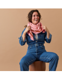 Foulard Amour Fou marron rose maman enfant | Atelier Wagram
