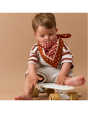 Foulard Amour Fou marron rose maman enfant | Atelier Wagram