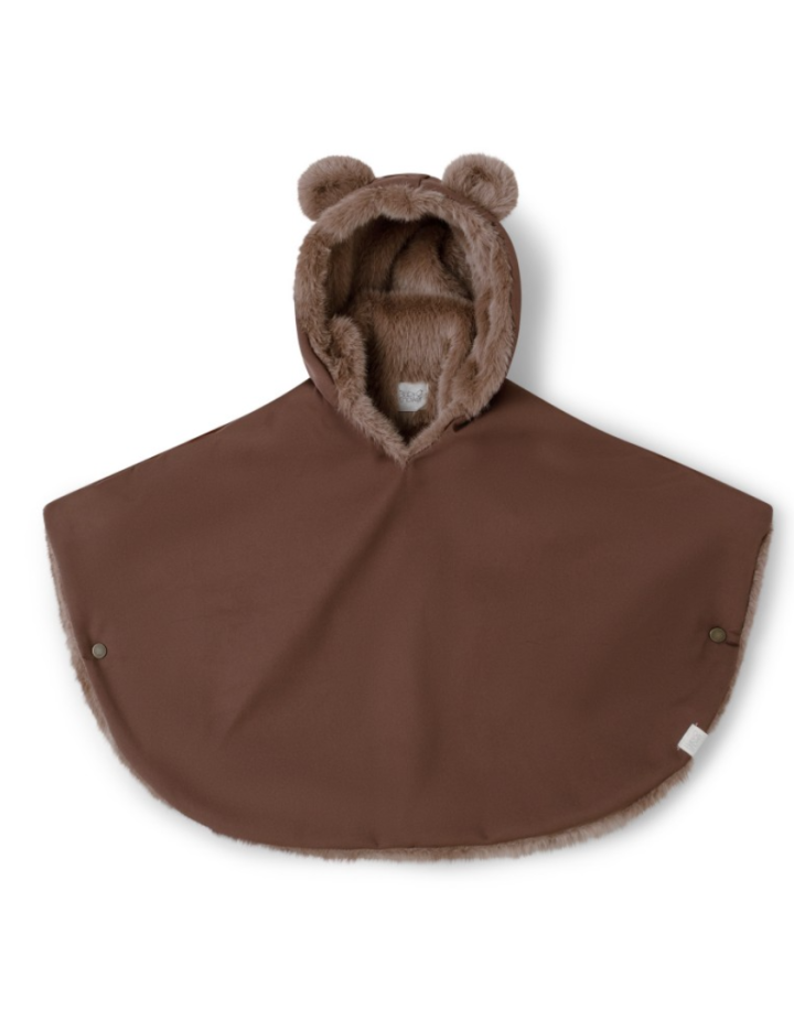 Poncho bébé polaire Teddy Neop Moka | Babyshower