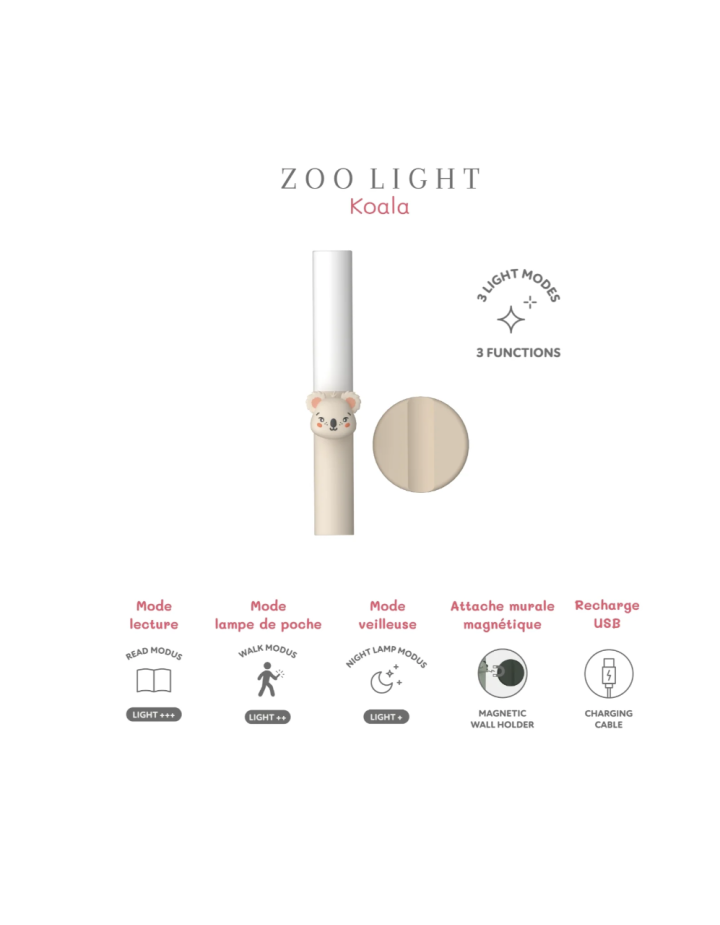 Lampe veilleuse Koala rechargeable – Zoo Light The Zoofamily
