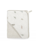 Cape de bain bébé Dino Babyshower – 75 × 75 cm