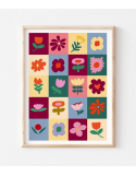 Affiche Patchwork Fleuri – Décoration florale | Ma Petite Vie