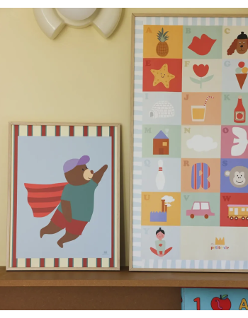 Affiche Ours Super-Héros – Décoration chambre enfant