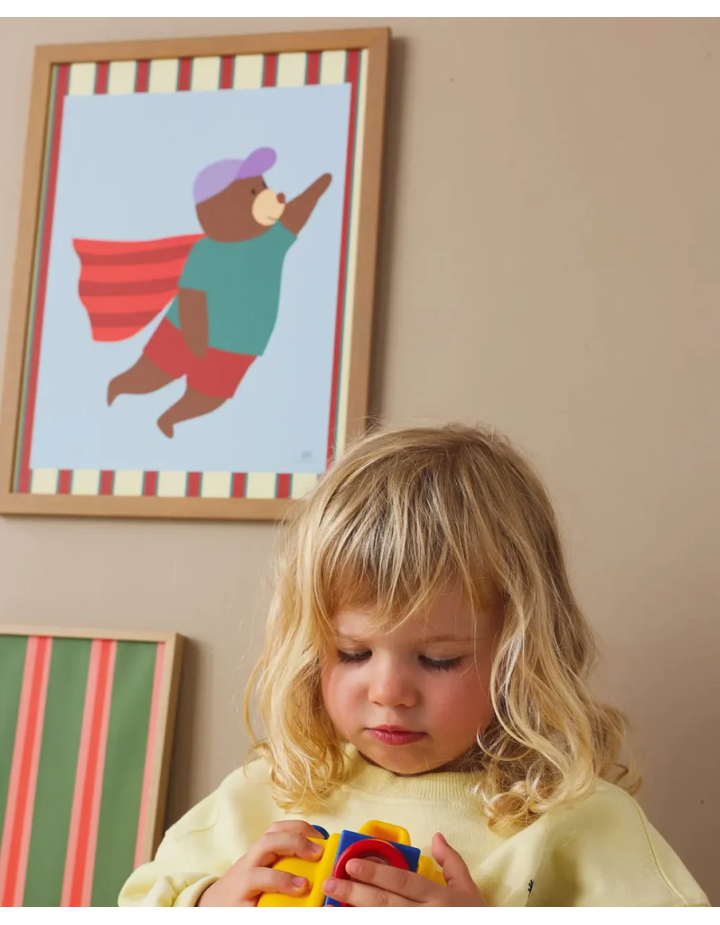 Affiche Ours Super-Héros – Décoration chambre enfant