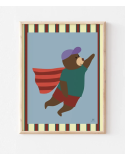 Affiche Ours Super-Héros – Décoration chambre enfant