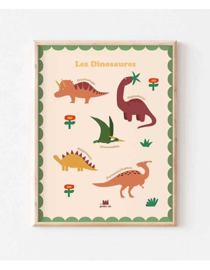 Affiche Les Dinosaures – Poster éducatif enfant | Ma Petite Vie