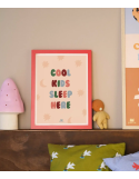 Affiche Cool Kids Sleep Here | Déco chambre enfant