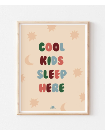 Affiche Cool Kids Sleep Here | Déco chambre enfant