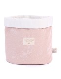 Panier white bubble misty pink S - NOBODINOZ