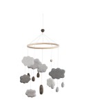 Mobile nuage gris en feutrine - SEBRA
