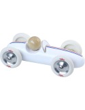 Voiture Grand Prix vintage MM en bois blanche - VILAC