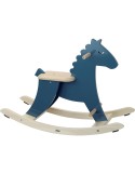 Cheval à bascule en bois Hudada bleu paon - VILAC