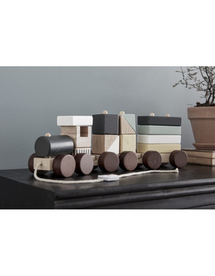 Train avec cubes natural - KIDS CONCEPT