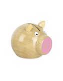 VILAC - Tirelire cochon bois naturel & rose