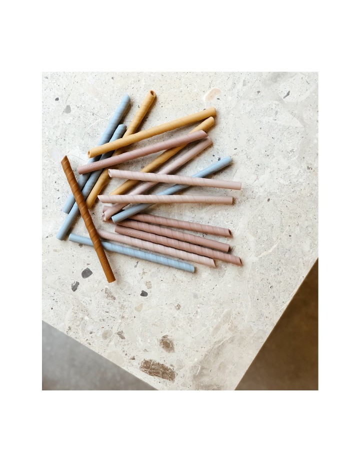 Pailles en silicone rose mix - LIEWOOD