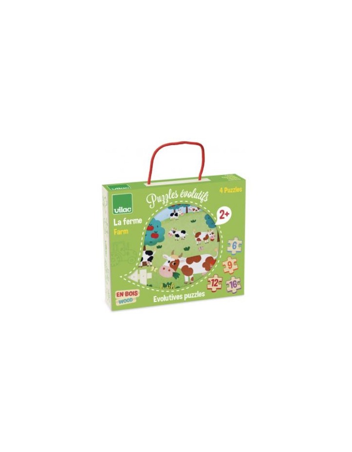 4 puzzles évolutifs ferme - VILAC